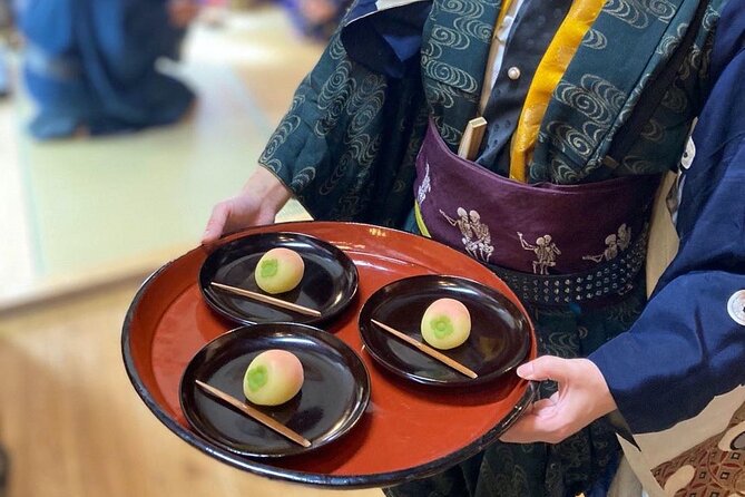 A Unique Antique Kimono and Tea ceremony Experience in English - Matcha making, green tea, and the sweets part you should not skip
