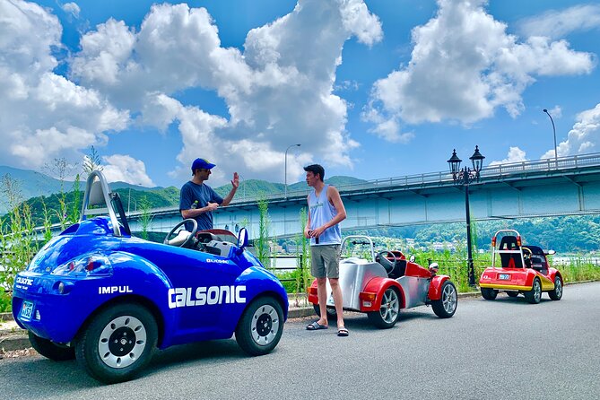 Cute & Fun E-Car tour following guide around Lake Kawaguchiko - Meeting at Kawaguchiko Station, then straight into the e-car fun