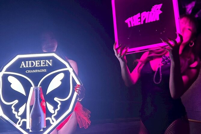 Hidden Gems and Bustling Districts of Osaka Night Tour - The Pink: LED club energy and what is included here