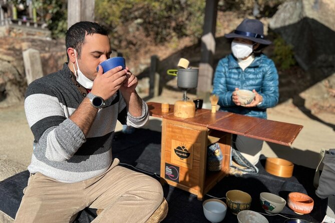 Hiroshima Local guided Hiking Tour&Open-air Tea Ceremony - Futabayama Peace Pagoda views plus Shinrinyoku forest bathing