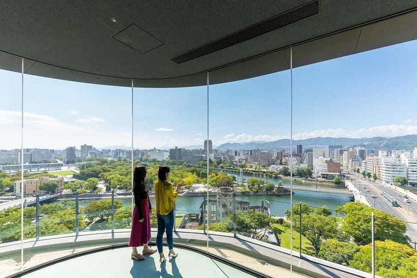 HIROSHIMA ORIZURU TOWER Admission Ticket - Tower layout: a simple route from the entrance to the spiral art