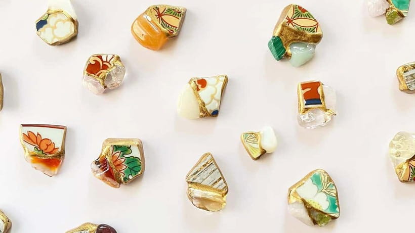 Kyoto: Kintsugi Jewelry Workshop with Natural Stones - Materials that avoid allergies, and still look like gold