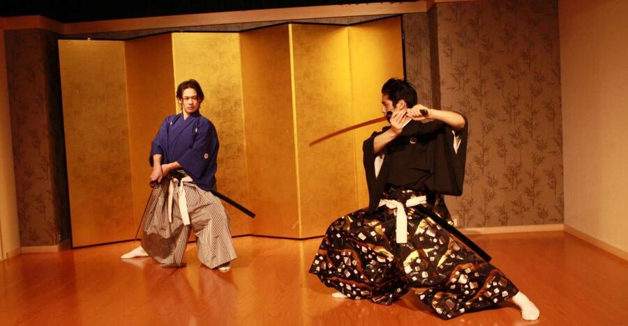 Kyoto: Samurai Kenbu Traditional Sword Dancing Show - Getting there and what happens when you walk in