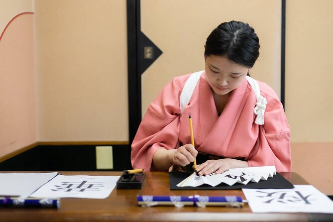 Learning Zen of Japanese Calligraphy in kimono near Osaka Castle - Should You Book This Osaka Calligraphy Class?
