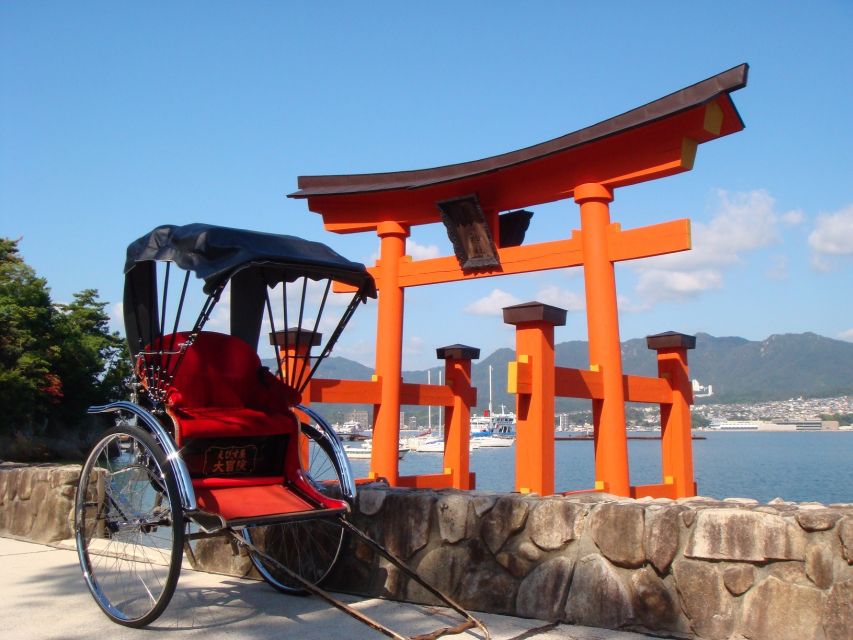 Miyajima: Private Rickshaw Tour to Itsukushima Shrine - Rolling through Miyajima town, the shopping arcade, and deer moments