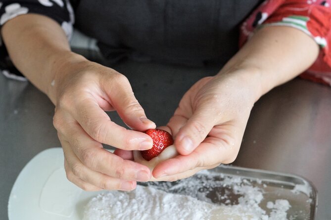 Mochi Making at a Private Studio in Tokyo - Strawberry Daifuku, Three-Color Dango, and Warabi Mochi