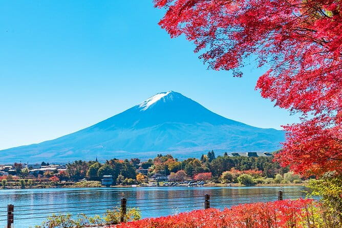 Mt. Fuji Day tour: Kawaguchi Lake Ropeway, Matcha, Oshino Hakkai - The Lawson near Kawaguchi Station: a quick Fuji moment