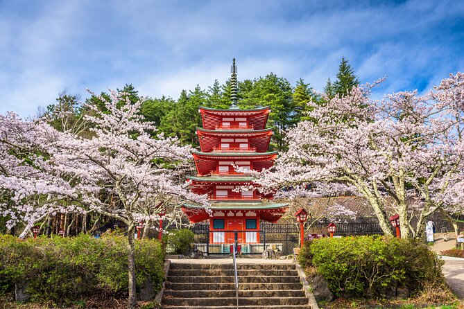 Mt. Fuji Highlight Photo Spots One Day Tour from Tokyo - Lake Kawaguchiko: calm water, boats, and spring reflections
