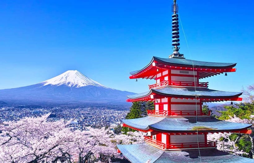 Mt Fuji Top 5 Spots Day Tour: Arakurayama Park,Oshino Hakkai - Oishi Park and the Seasonal Fuji-Color Schedule