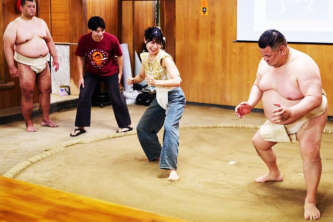 Osaka Sumo Experience with Live Show and Audience Challenge - The guide and the explanations that make sumo make sense