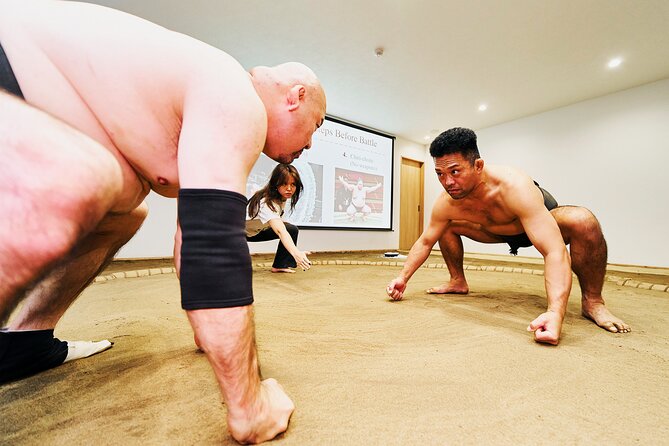 Osaka Sumo Experience with Live Show and Audience Challenge - The tachiai moment: the first charge that changes everything