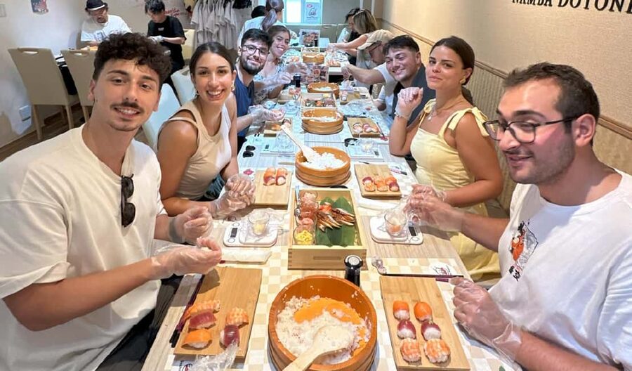 Osaka: Sushi Making in Spacious Studio (SAME-DAY OK!) - Finding the studio near Namba Station (Orange building, 2nd floor)