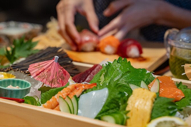 Popular Sushi Making Class near Tokyo Tower - Dress-Up Fun, Photo Moments, and the Chef-Hosted Experience