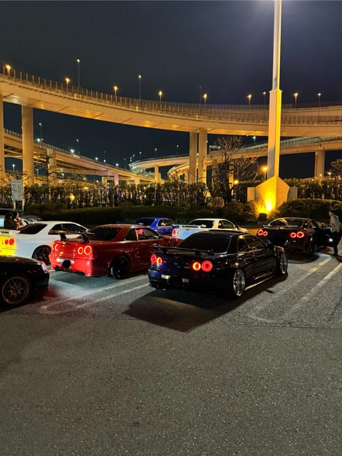 【R34】Tokyo：Private Daikoku tour in Modified R34 - Daikoku Parking Area: where the car lineup is the main event