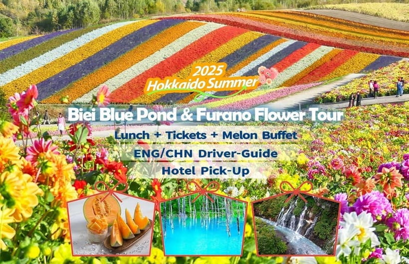 Sapporo: Furano Flower Sea & Biei Blue Pond Tour w/ Pickup - What You’ll Love Most: Blue Pond Photos and a Tight, Famous Route