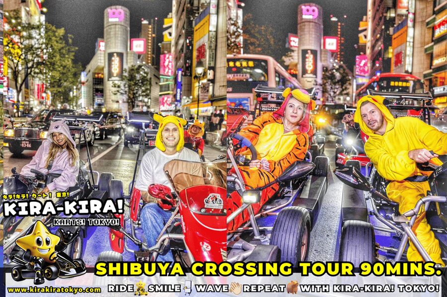 Shibuya Crossing x Tokyo Tower and more! Go-Kart Tour - How This Go-Kart Tour Feels, Up Close: Tokyo Joy Kart to the First Turn