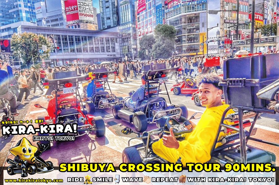 Shibuya Crossing x Tokyo Tower and more! Go-Kart Tour - Shibuya Crossing on Wheels: Big Reactions, Night Lights, and the Fun Factor