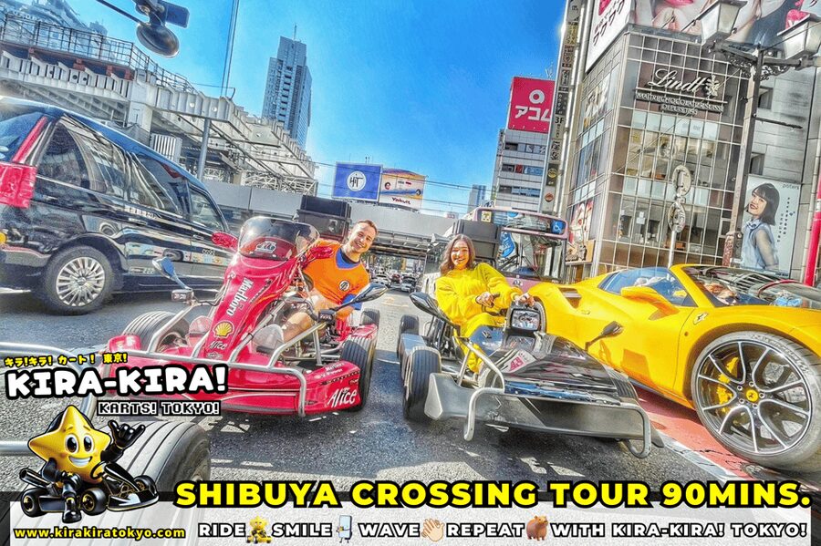 Shibuya Crossing x Tokyo Tower and more! Go-Kart Tour - Your Guides Matter: Izzy, Nao, Bingo, Blake, and the Photo-First Energy