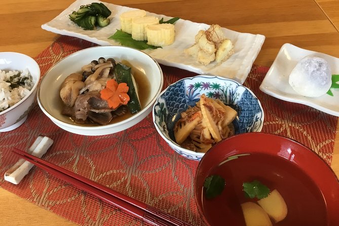 Small-Group Wagyu Beef and 7 Japanese Dishes Tokyo Cooking Class - Sake and green tea, plus the meal you built