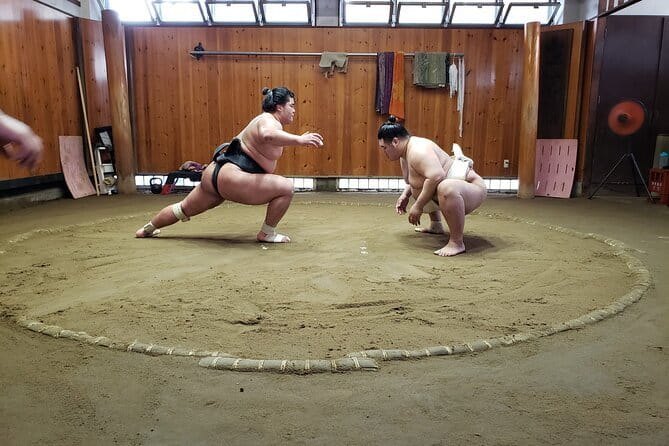Sumo Practice Viewing Guided Tour and Photo with Sumo Wrestlers - Tatsunami-beya in the morning: a sacred space, not a performance