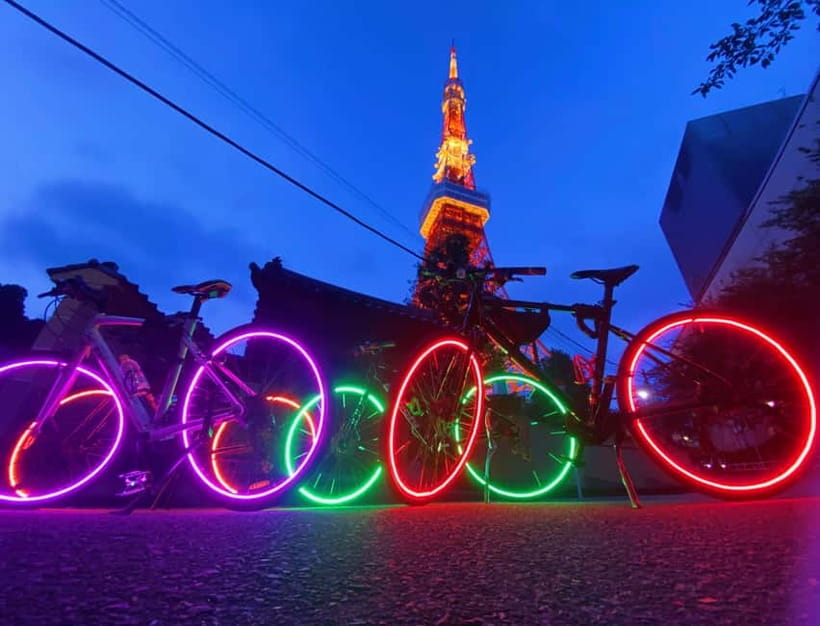 Tokyo: 2-Hour Night Bike Tour of the City's Hidden Gems - Roads at night: safety and comfort you should not ignore