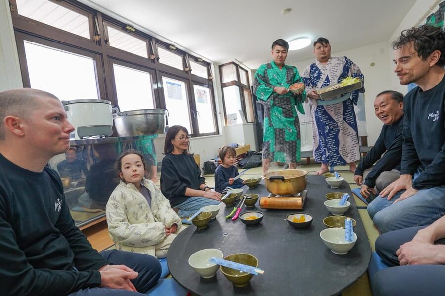 Tokyo: Authentic Sumo Wrestling Experience with Lunch - Chankonabe lunch and making chicken dumplings together