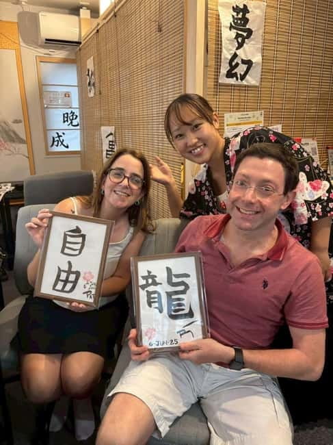 Tokyo:Calligraphy &Make your original folding fan in Asakusa - Practice time on guide paper, then your 30 minutes on thin paper