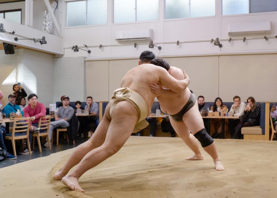 Tokyo: Challenge Sumo Wrestlers and Enjoy Meal - The Dohyo Demonstration: Moves, Meaning, and the Pace