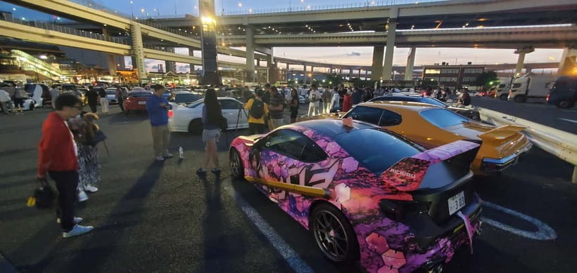 Tokyo: Daikoku JDM Car Meet in the Famous 303 600HP GTR R-35 - The Daikoku Parking Area stop: where car culture becomes real