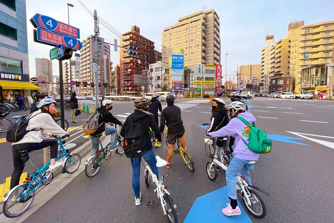 Tokyo downtown bicycle tour Tokyo Backstreets Bike Tour - Getting ready at the Sumida meeting point and choosing your bike