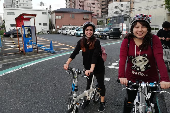 Tokyo downtown bicycle tour Tokyo Backstreets Bike Tour - Riding toward Skytree through Oyokogawa Water Park