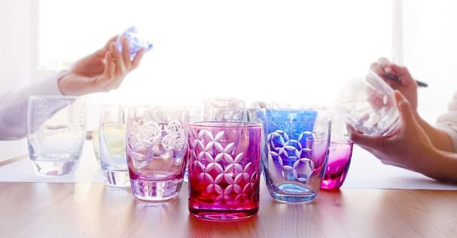 Tokyo: Edo Kiriko Traditional Glass Carving Class - Picking your glass and patterns, where your artwork starts