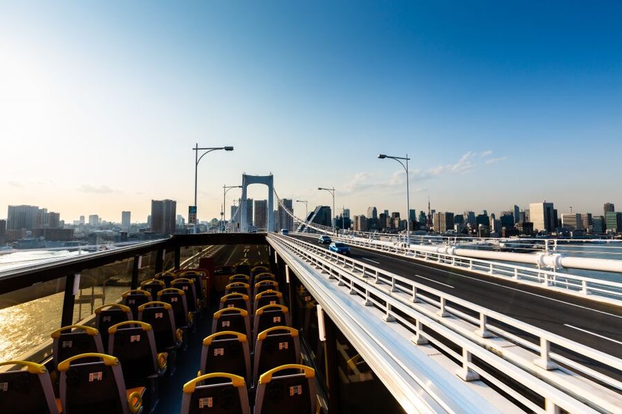 Tokyo: Open Top Panoramic Sightseeing Bus with Audio Guide - Comfort, rules on board, and weather reality