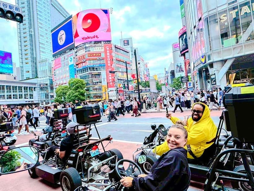 Tokyo: Shibuya and Shinjuku Streets Guided Go-Karting Tour - Back Through Shinjuku: Scenic Views and Built-In Photo Timing