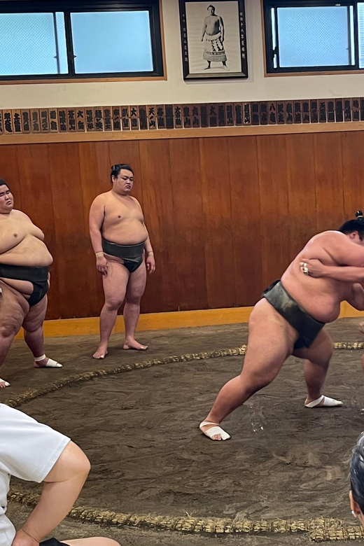 Tokyo: Sumo Morning Practice with Photo Banzuke and Guide - The guide presentation: history, traditions, and the basics you can take home