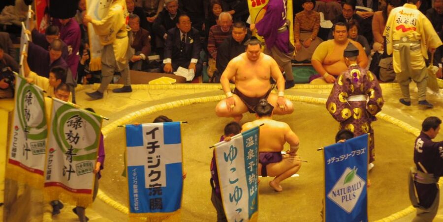 Tokyo: Sumo Tournament Tour with Chair Seat Tickets - Food, drinks, and the lunch option puzzle